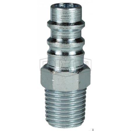 Dixon CJ Series High Flow Male Quick Disconnect Pneumatic Plug, 1/2-14 Nominal, Quick Disconnect Plug x NP CJ3M4